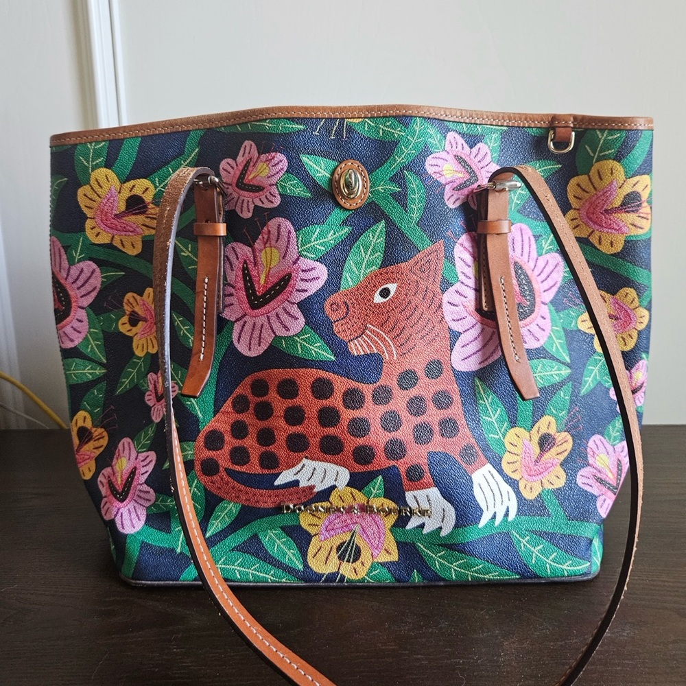 Dooney & Bourke multi color Animal & Floral print tote bag